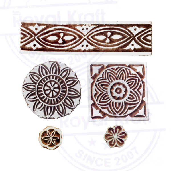 Floral Wooden Stamps - Set