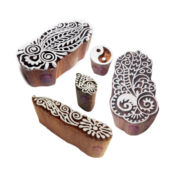 Floral Wooden Stamps - Set