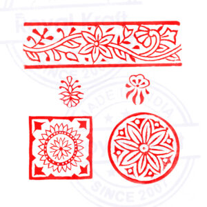 Indian Wooden Stamps - Set