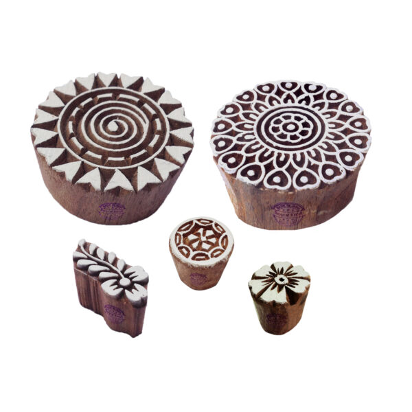 Round Wooden Stamps - Set