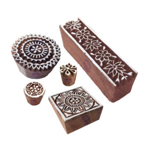 Floral Wooden Stamps - Set