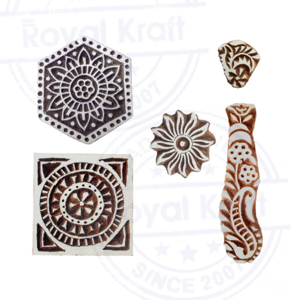 Indian Wooden Stamps - Set