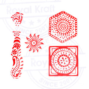 Indian Wooden Stamps - Set