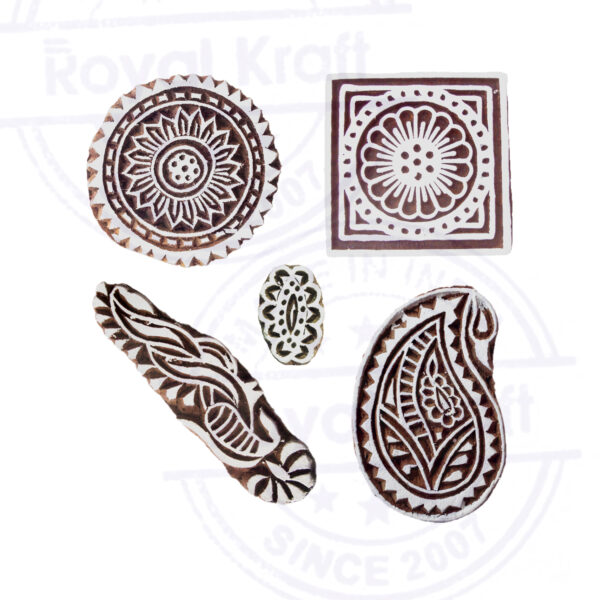 Floral Wooden Stamps - Set