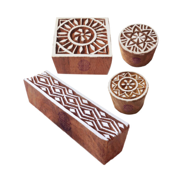 Indian Wooden Stamps - Set