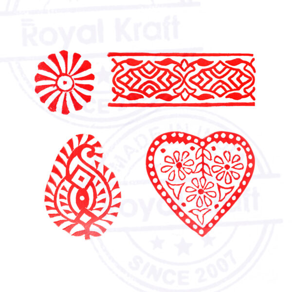 Indian Wooden Stamps - Set