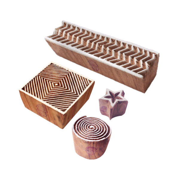 Indian Wooden Stamps - Set