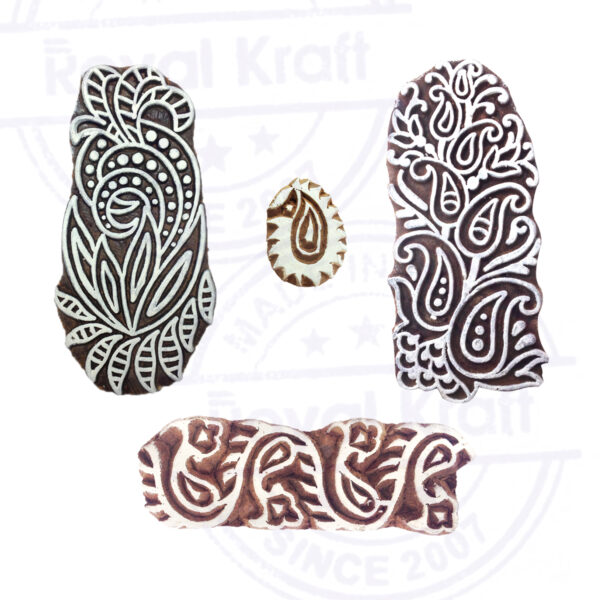 Floral Wooden Stamps - Set