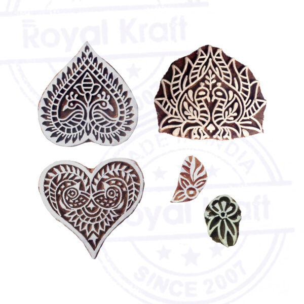 Heart Wooden Stamps - Set