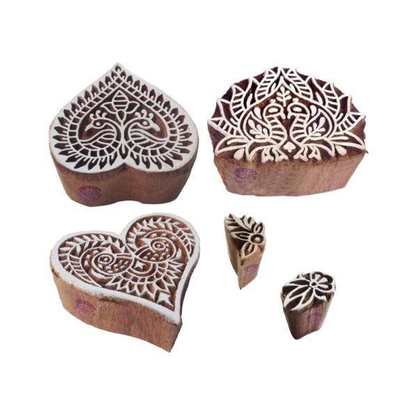 Heart Wooden Stamps - Set