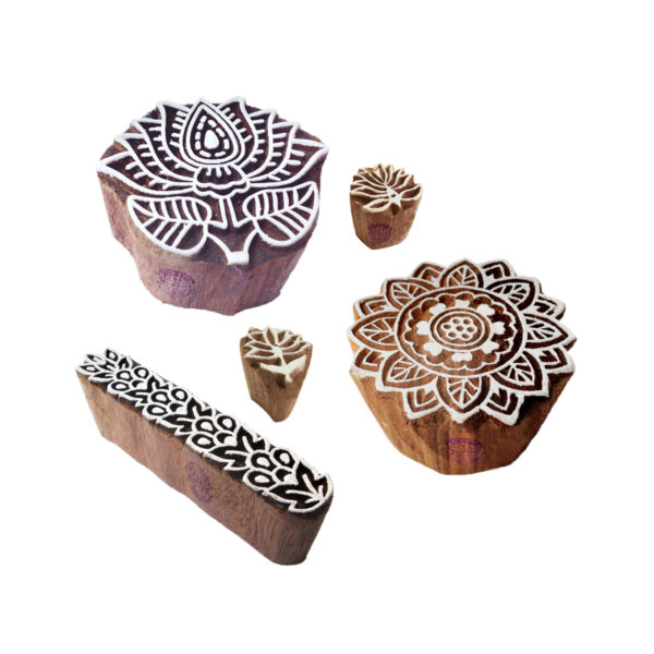 Floral Wooden Stamps - Set