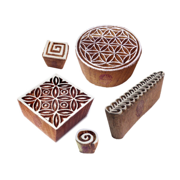 Square Wooden Stamps - Set