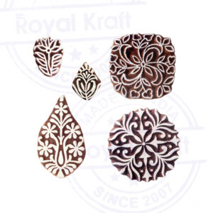 Floral Wooden Stamps - Set