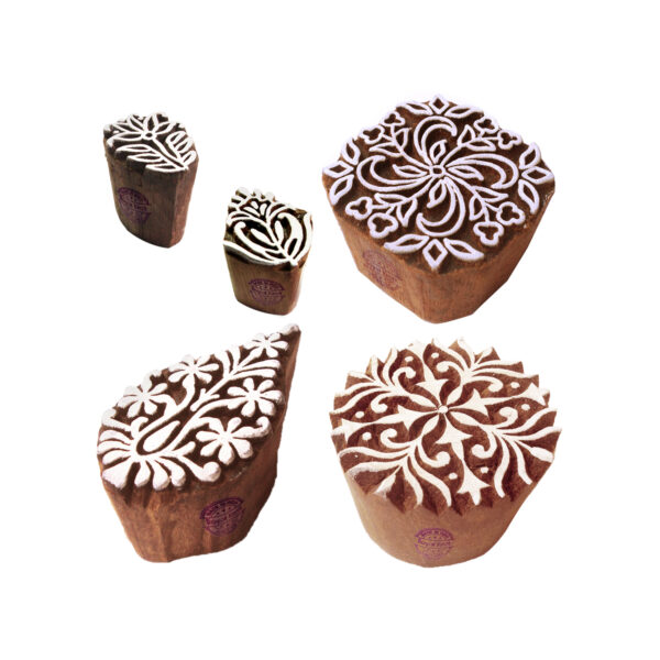 Floral Wooden Stamps - Set