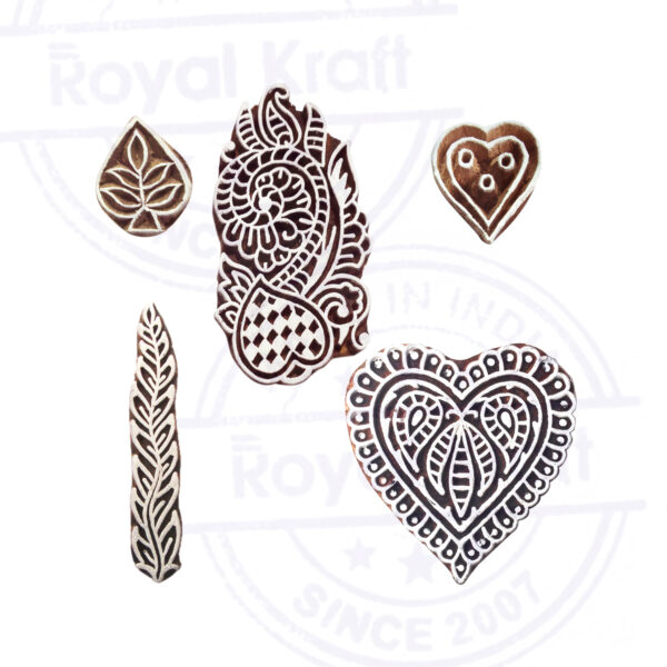 Heart Wooden Stamps - Set