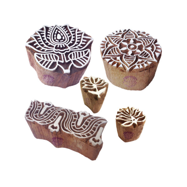 Indian Wooden Stamps - Set