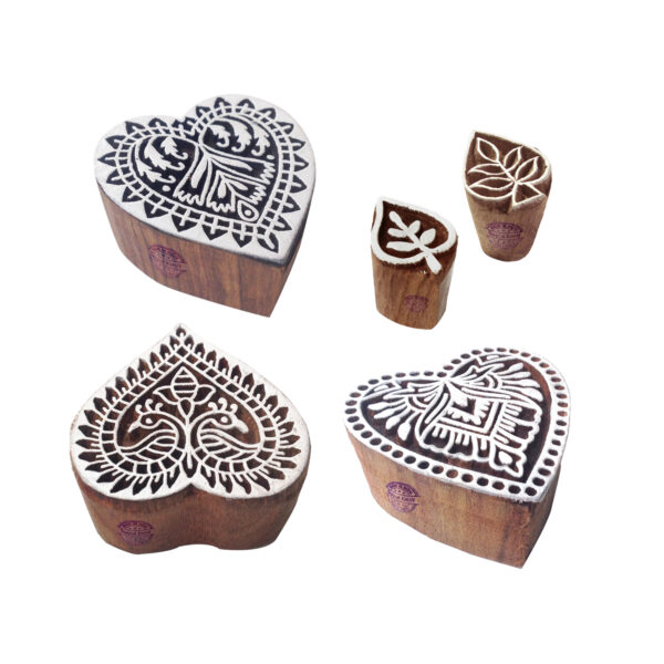 Heart Wooden Stamps - Set