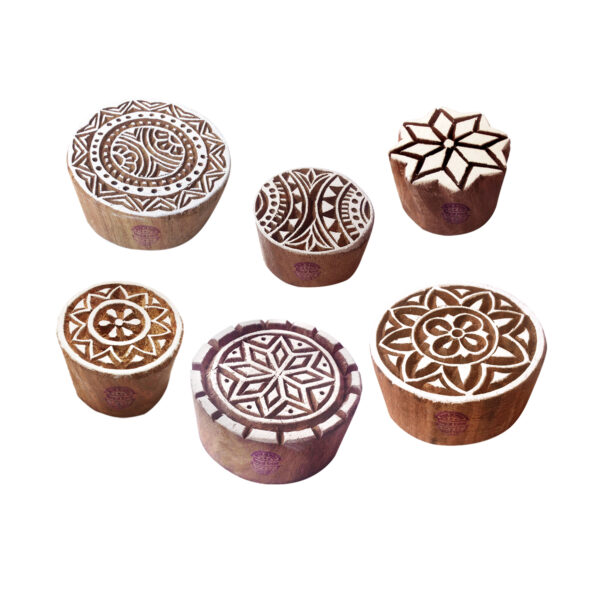 Round Wooden Stamps - Set