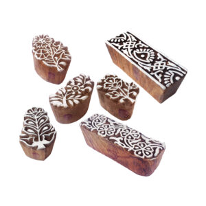 Floral Wooden Stamps - Set