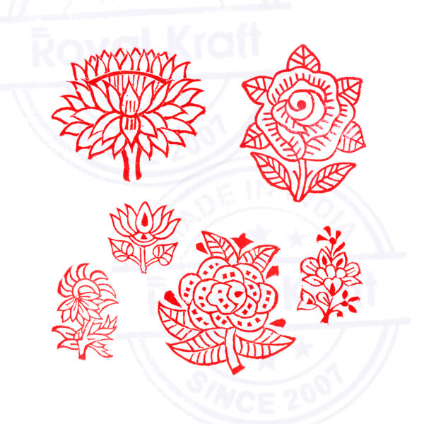 Floral Wooden Stamps - Set