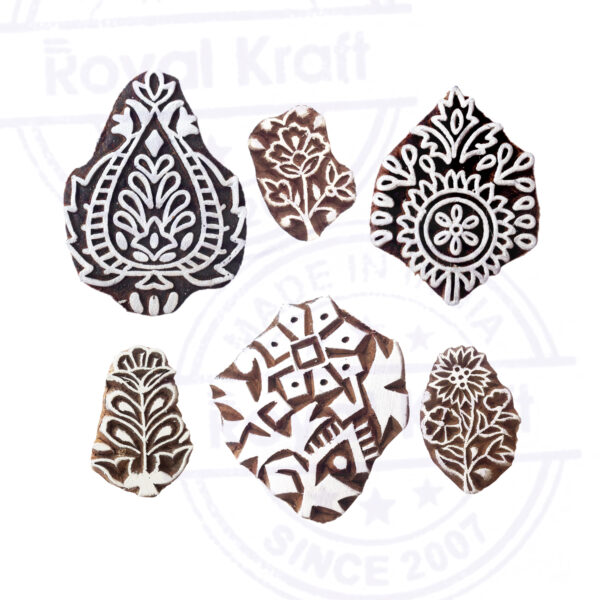 Floral Wooden Stamps - Set