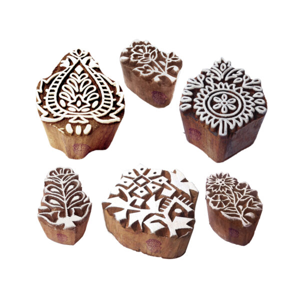 Floral Wooden Stamps - Set