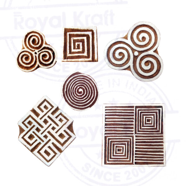 Square Wooden Stamps - Set