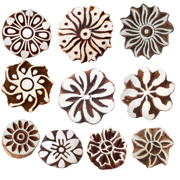 Round Wooden Stamps - Set