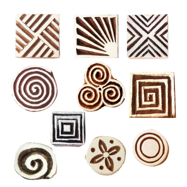 Square Wooden Stamps - Set