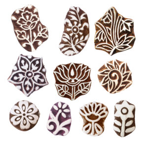 Floral Wooden Stamps - Set