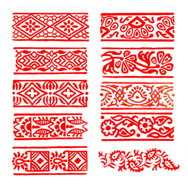 Border Wooden Stamps - Set