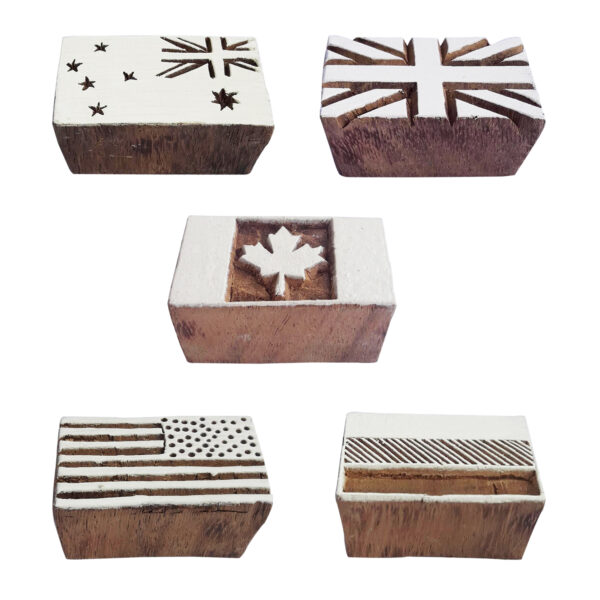 Nation Wooden Stamps - Set