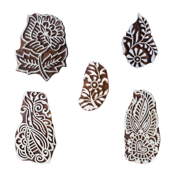 Floral Wooden Stamps - Set