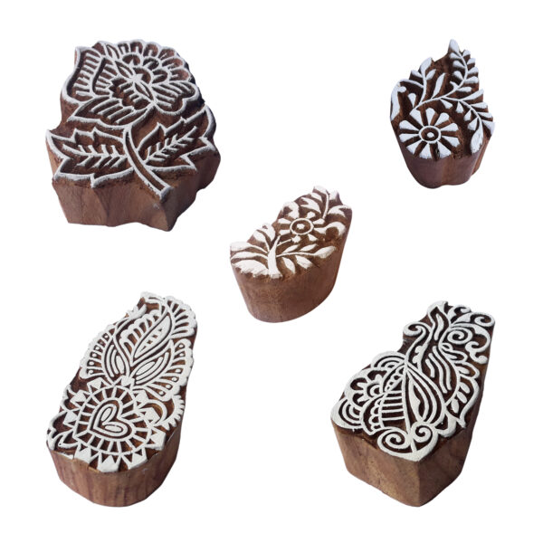 Floral Wooden Stamps - Set