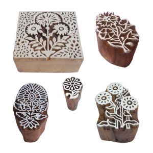 Floral Wooden Stamps - Set