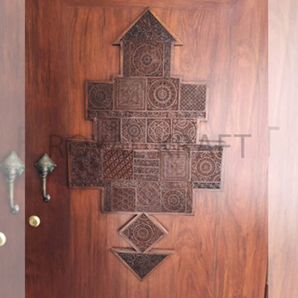 wooden block door decoration